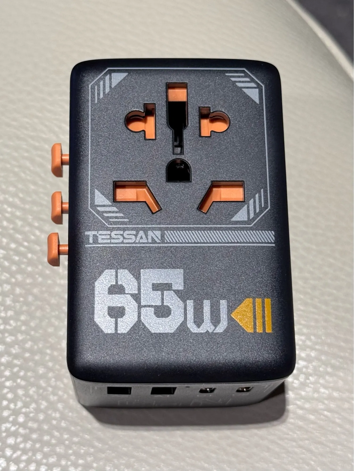 TESSAN 65W GaN International Plug Travel Adapter with photo review