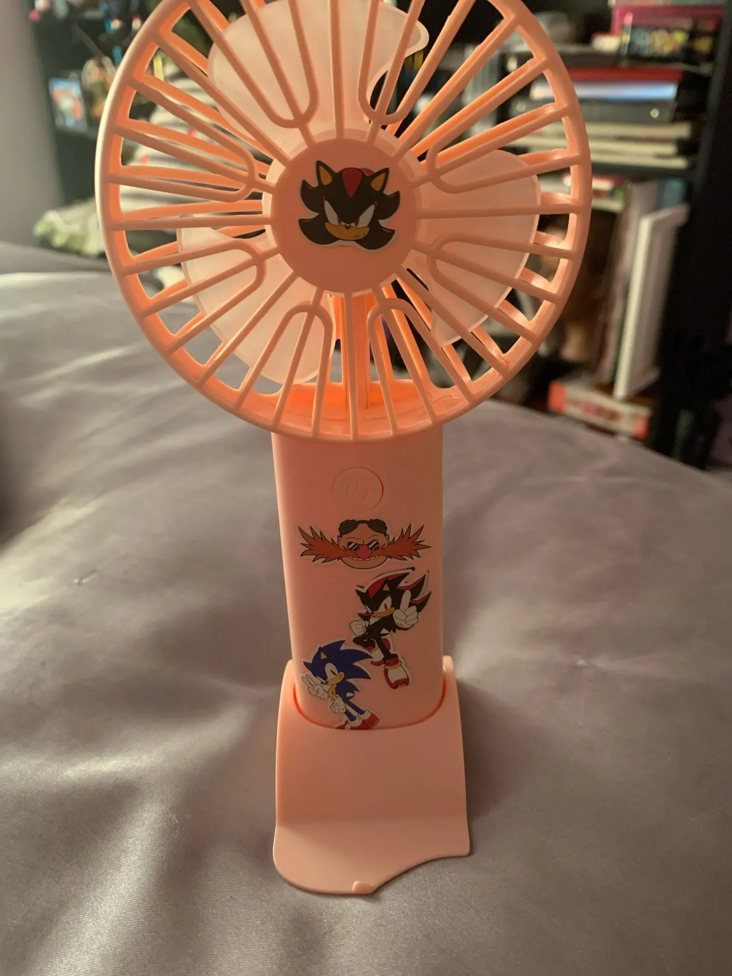 Mini USB Charging Handheld Fan Desktop Small Fan photo review