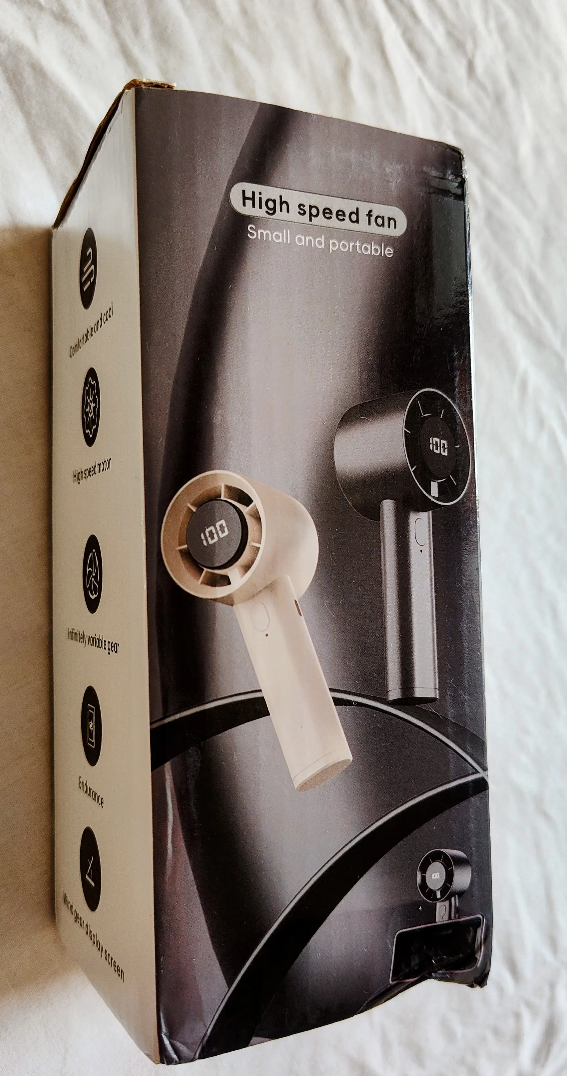 Portable Mini Handheld Fan with LED Display Semiconductor photo review