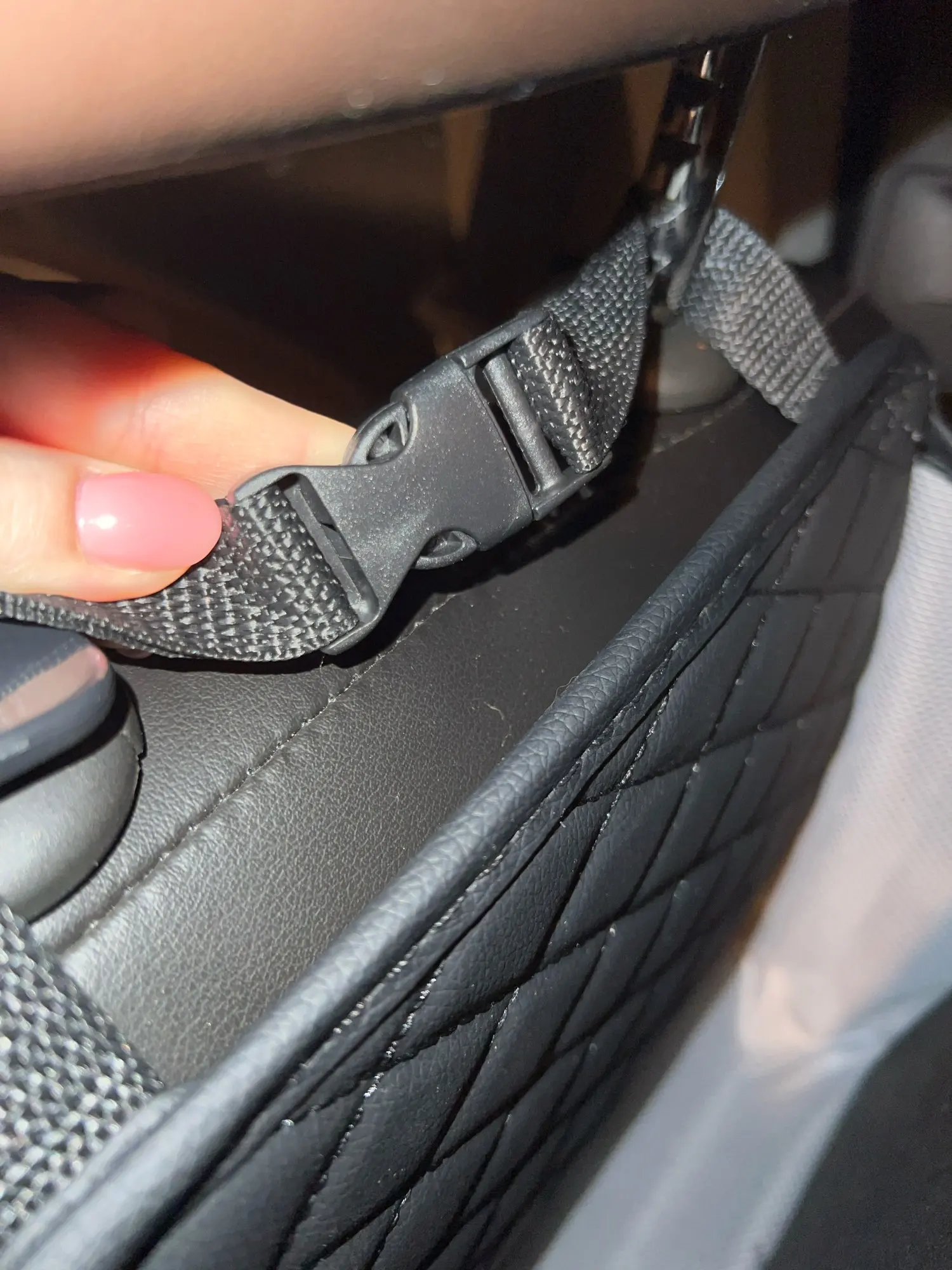 Multifunctional car seat storage bag Leather storage bag photo review