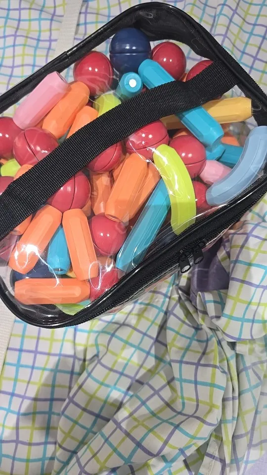 Large Capacity Transparent Mesh Zipper Toy Storage Bag photo review