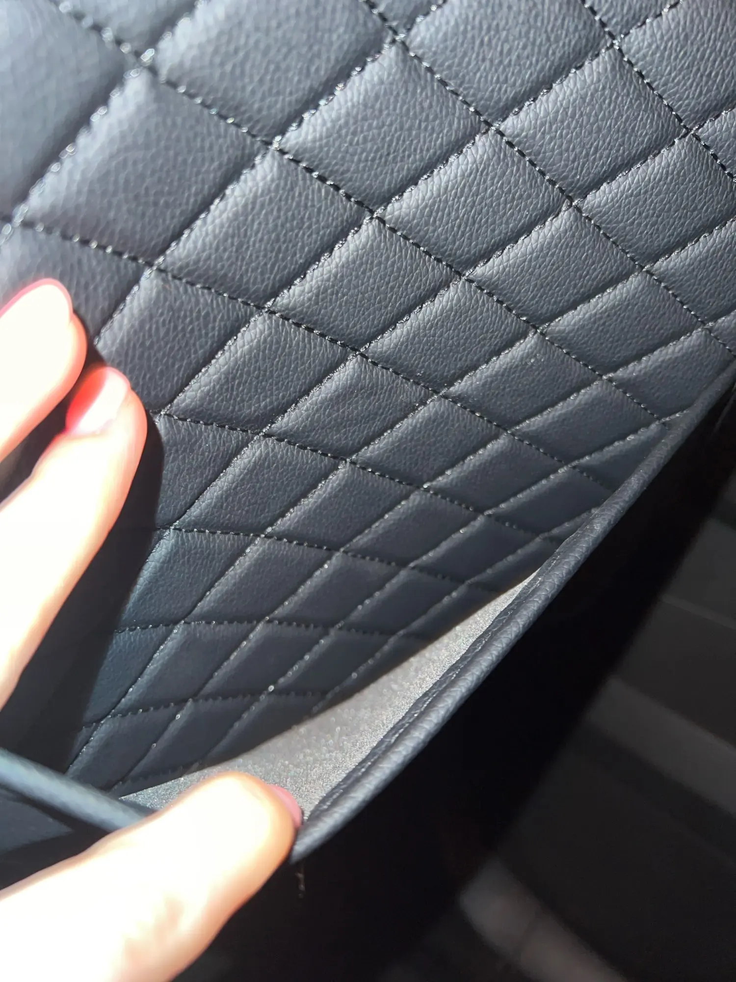 Multifunctional car seat storage bag Leather storage bag photo review