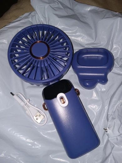 Clearance_Portable mini home summer air-cooled neck hanging fan photo review