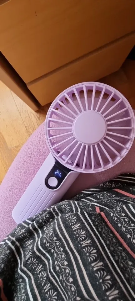 TOPK 5000mAh Mini Portable Fan USB Rechargeable Hand photo review