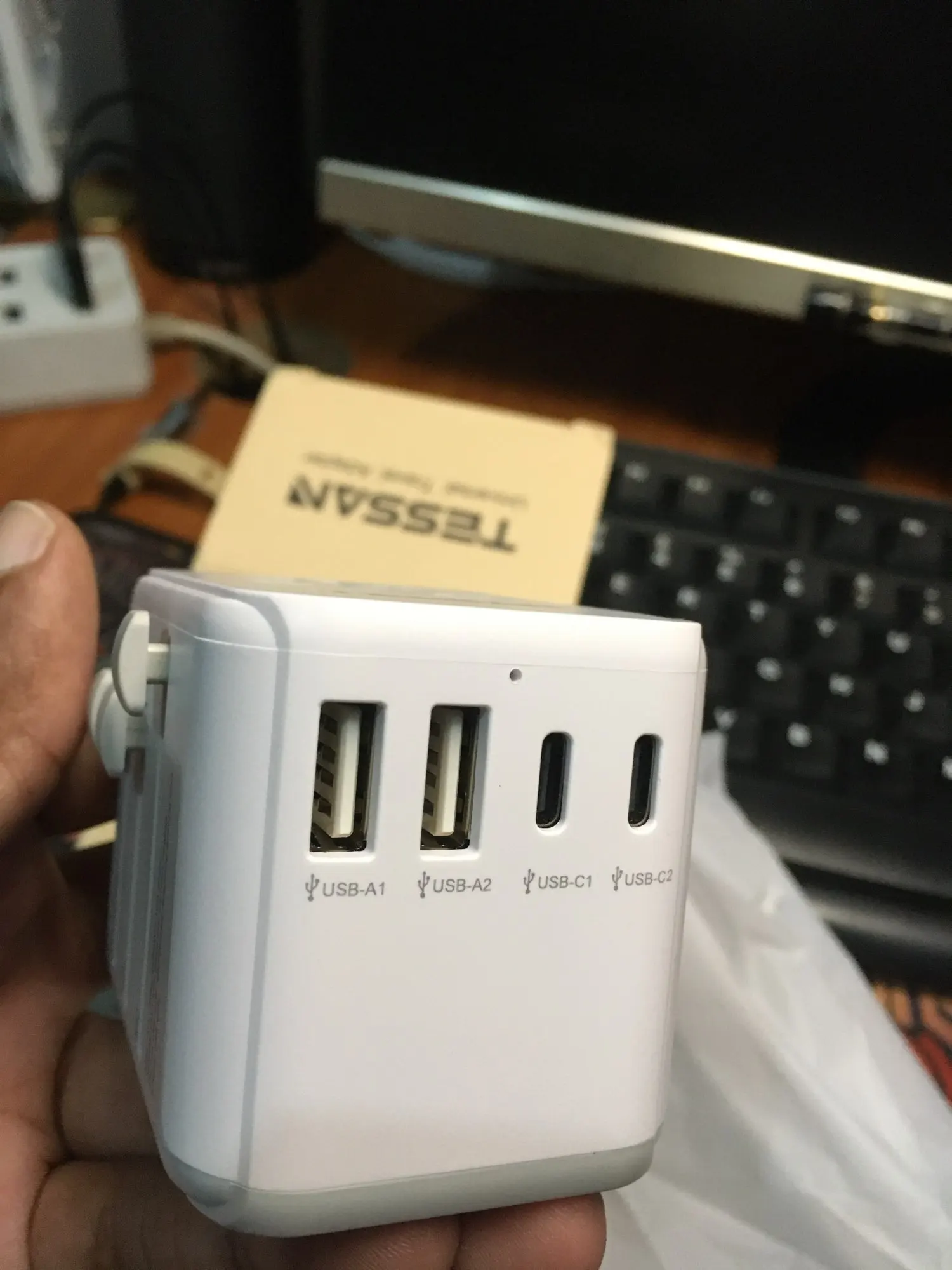 TESSAN Universal Travel Adapter with USB Port and photo review