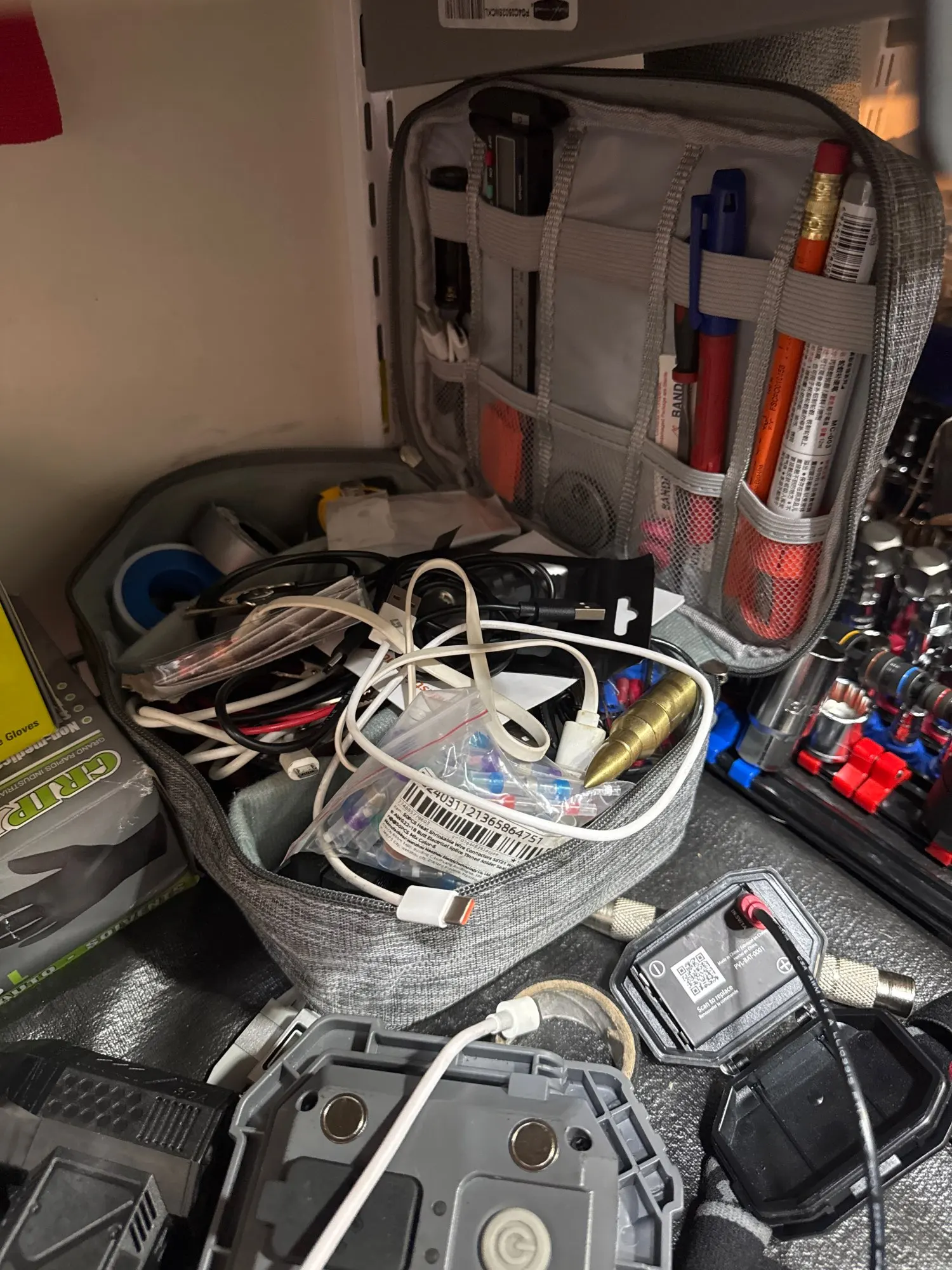 Cable Storage Bag Waterproof Digital Electronic Organizer Portable photo review