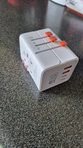 Universal Travel Adapter with 3 Type-C 2 USB photo review