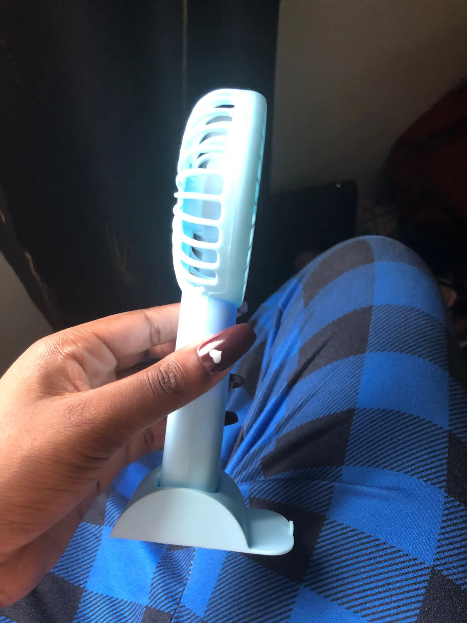 Mini USB Charging Handheld Fan Desktop Small Fan photo review