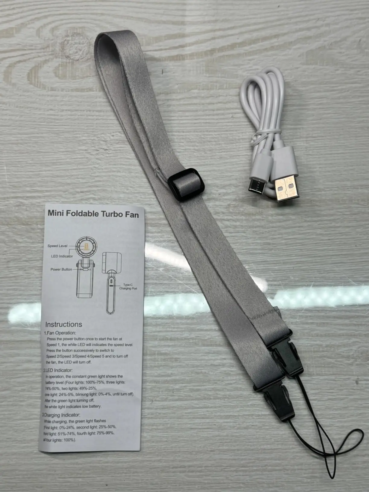 Handheld Small Fan Portable Folding High-speed Turbo Fans photo review