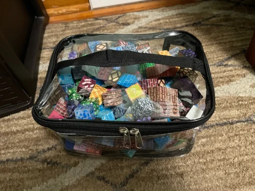 Large Capacity Transparent Mesh Zipper Toy Storage Bag photo review