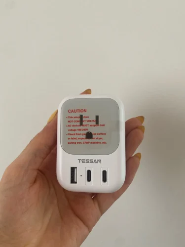 TESSAN US To EU Travel Adapter with 4 photo review