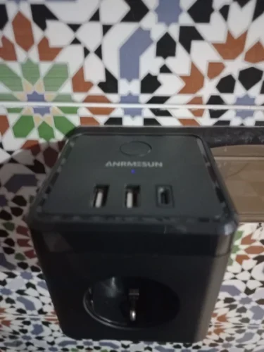 EU Plug Power Strip Cube with 3 AC photo review