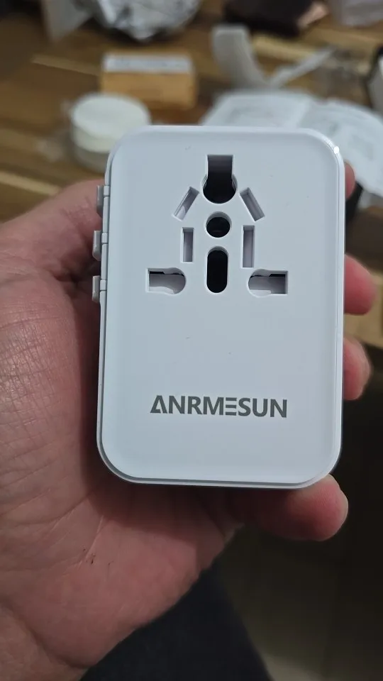 Universal Travel Adapter with 3 Type-C 2 USB photo review