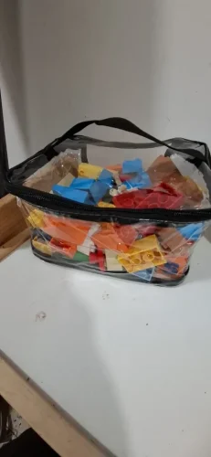 Large Capacity Transparent Mesh Zipper Toy Storage Bag photo review