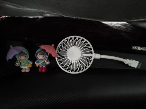 USB Rechargeable Handheld Fan Silent Cooling Power Bank photo review