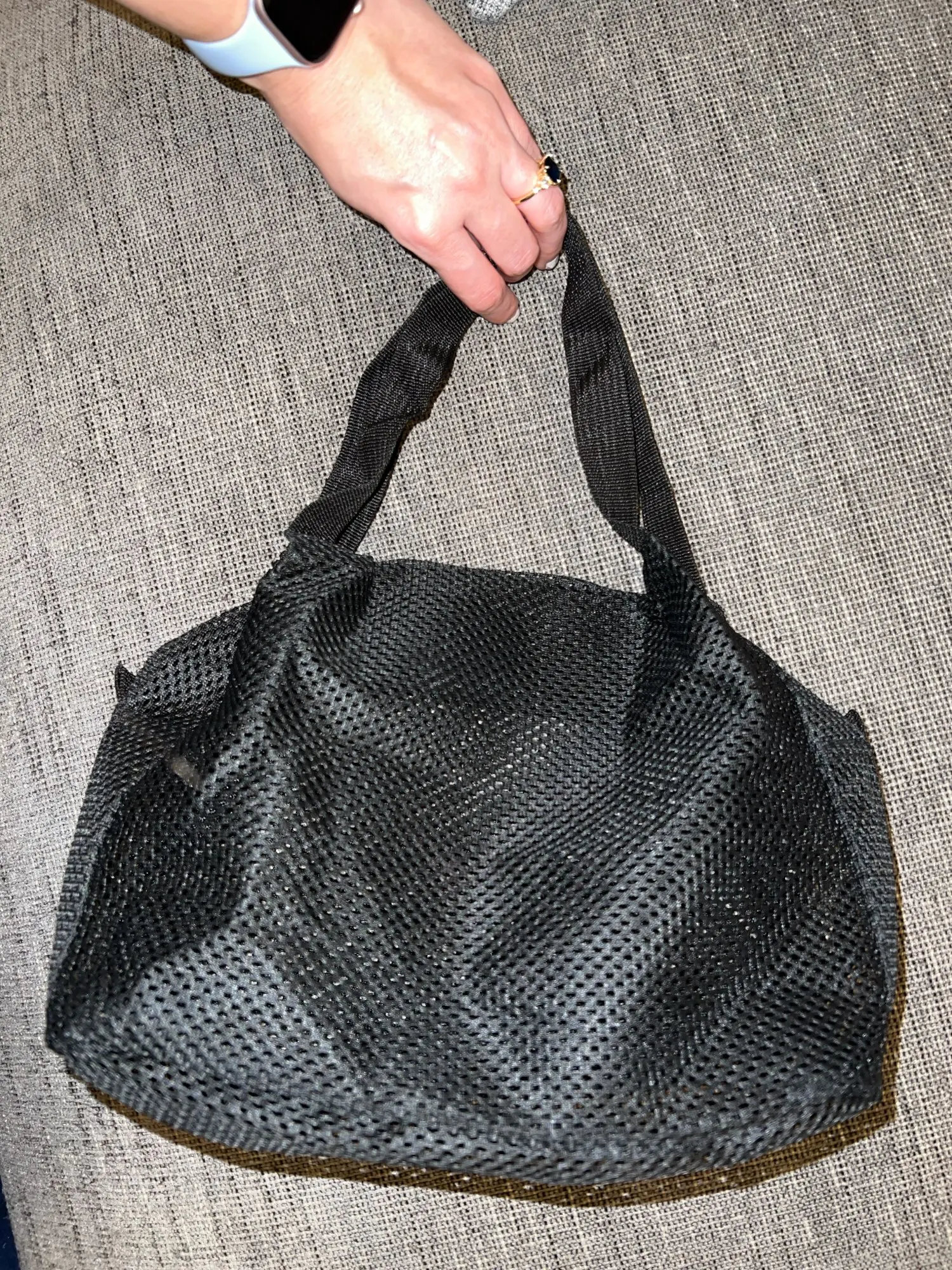 New Large Capacity Mesh Bag with handle Travel photo review