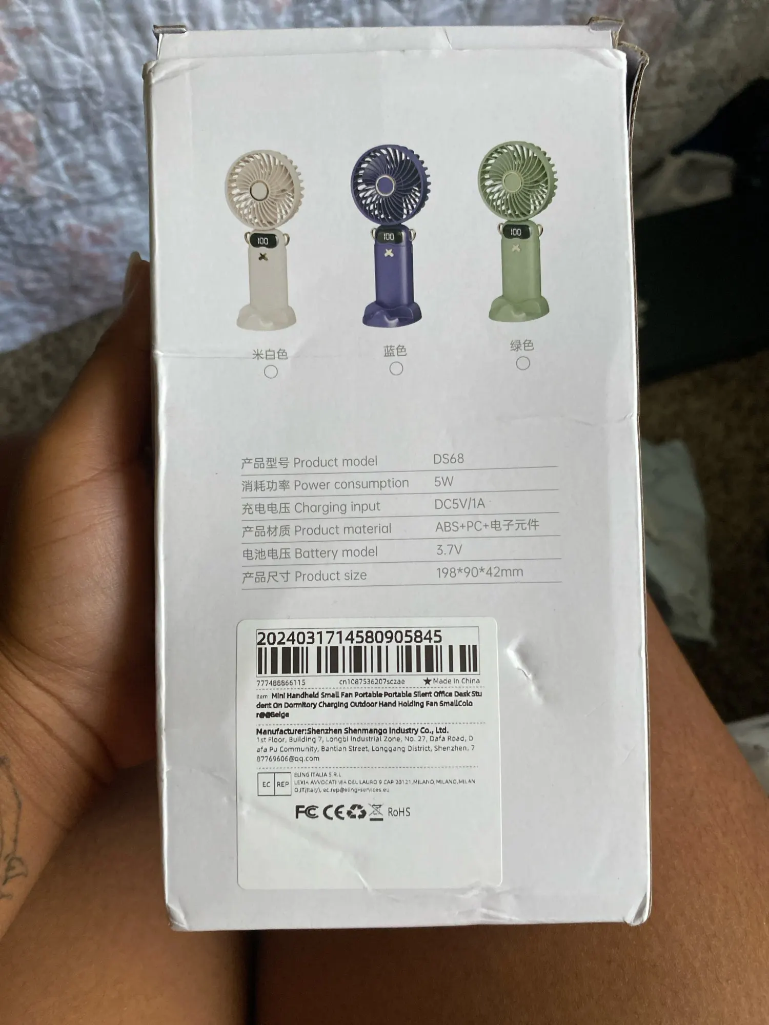 Mini Handheld Small Fan Portable Portable Silent Office photo review