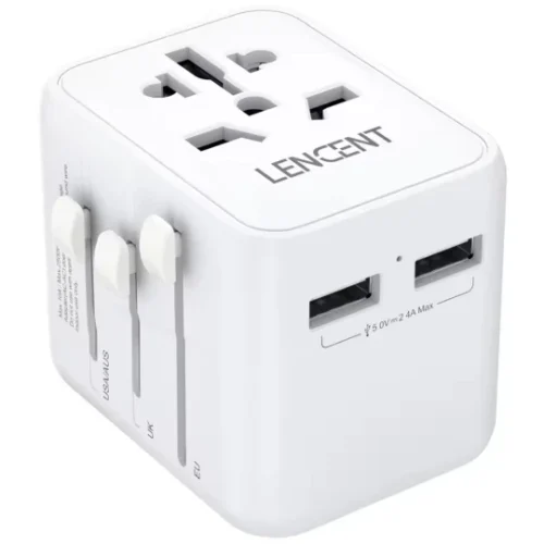 LENCENT International Travel Adapter with 2 USB Ports photo review