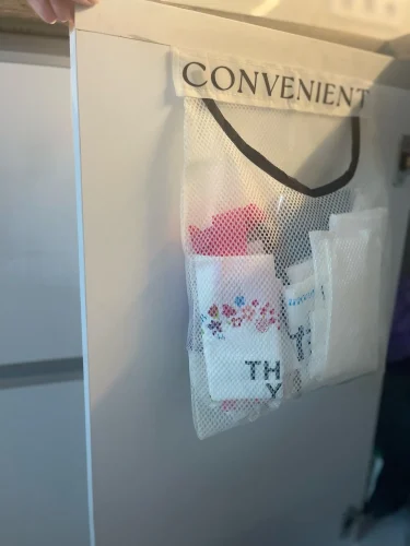 Wall Mount Mesh Storage Bag household Garbage Bag photo review