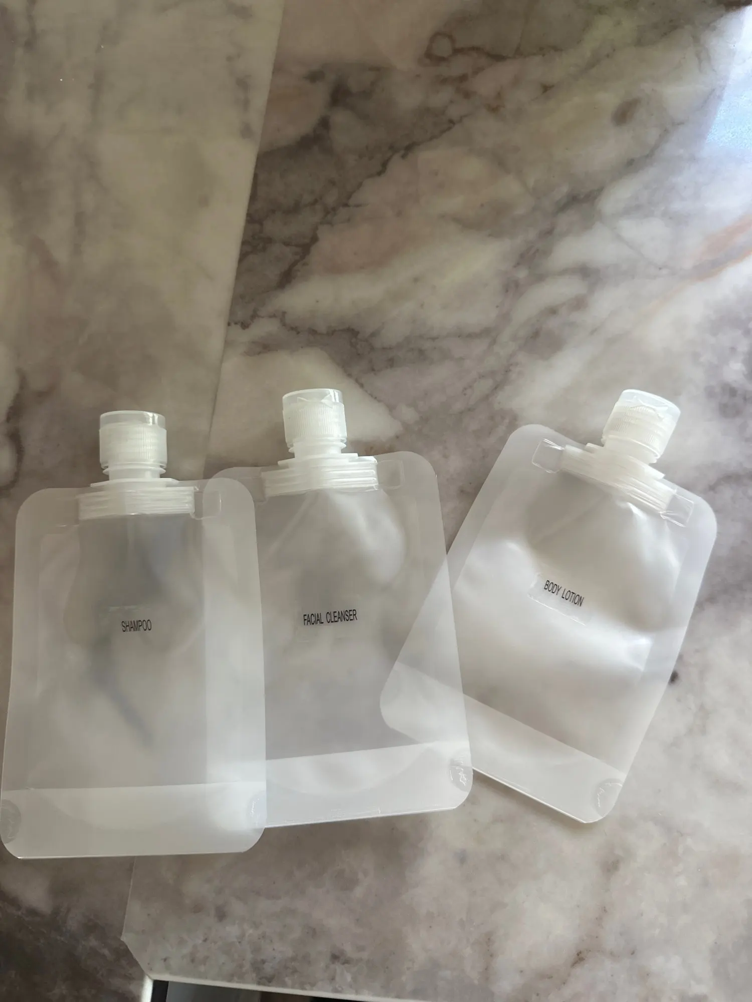 3 size 30-100ml Lotion Dispenser Bag Travel Reusable photo review