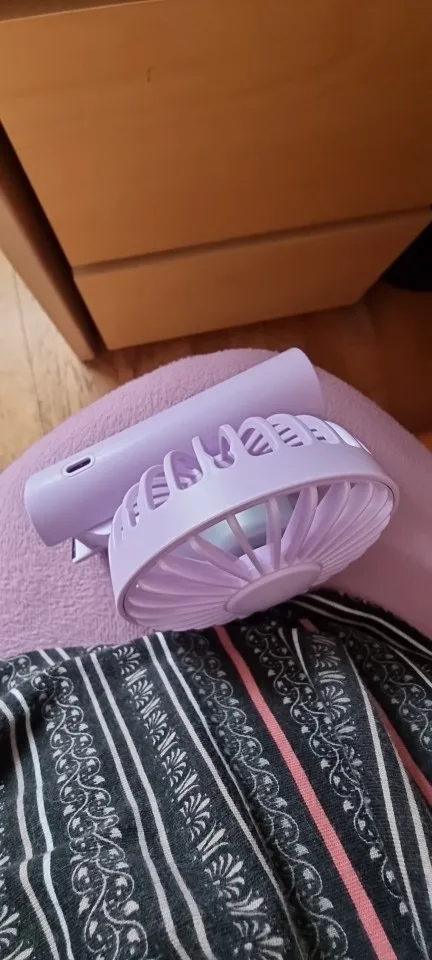 TOPK 5000mAh Mini Portable Fan USB Rechargeable Hand photo review