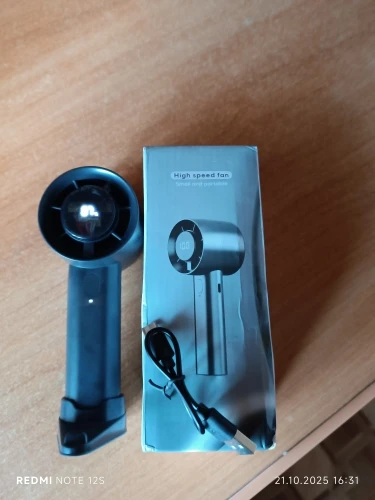 Portable Mini Handheld Fan with LED Display Semiconductor photo review