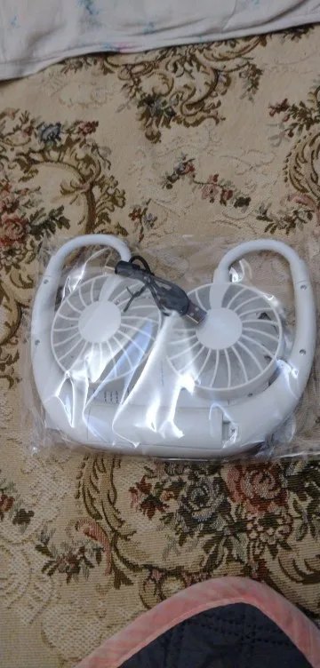 USB Rechargeable Mini Sports 3-Speed Adjustable Neck Dual photo review