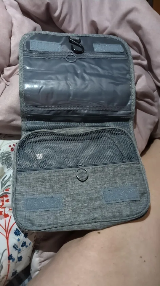 Portable Toiletry Washbag with Hanging Hook Waterproof Women photo review