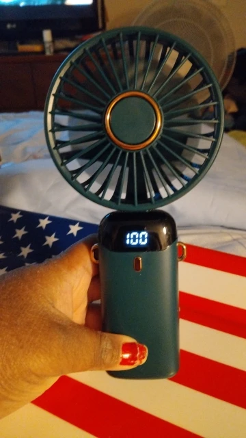 Clearance_Portable mini home summer air-cooled neck hanging fan photo review