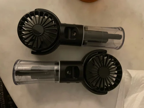 Portable Water Mist Fan Mini Handheld Fan USB photo review