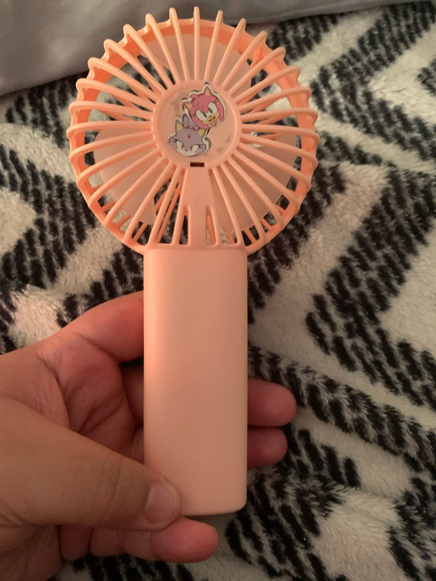 Mini USB Charging Handheld Fan Desktop Small Fan photo review